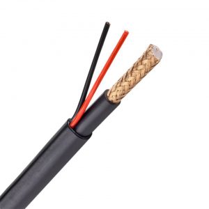 Cable Coaxial RG59 con Cable de poder 305m negro
