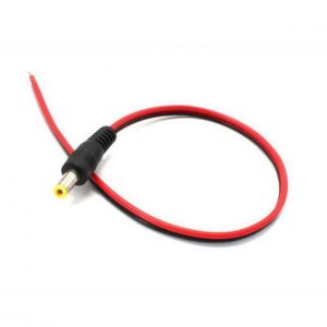 Conector de alimentación para cámaras color negro macho