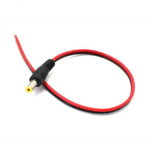 Conector de alimentación para cámaras color negro macho