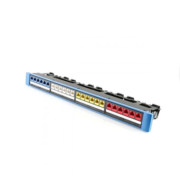 Patch Panel 24 Puertos Colores CAT5E
