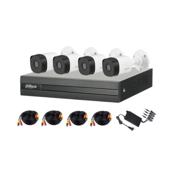 Kit Dahua: XVR cooper de 8 Canales con HDD de 1TB y 4 Cámaras Bullet