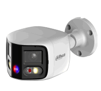 Cámara de red WizSense con lente fija tipo bala y empalme TiOC Duo de 2x4 MP.